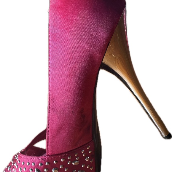 Deb Stiletto Heels Hot Pink Size 7 - Picture 6 of 11